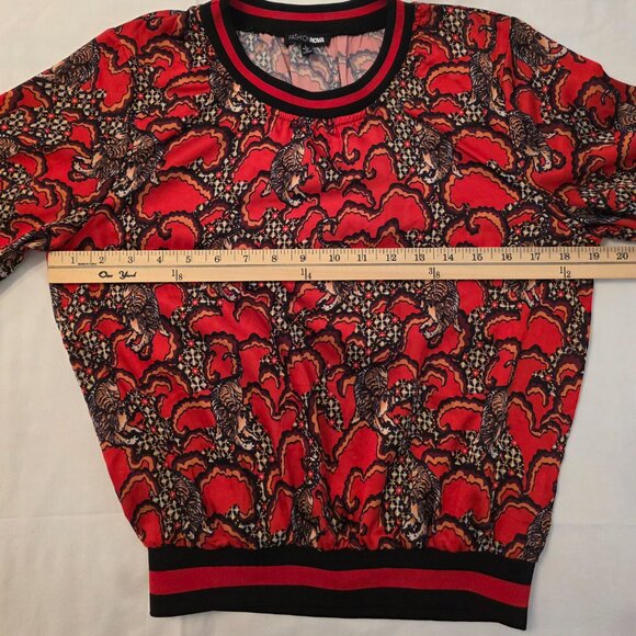 Fashion Nova Tiger print blouse, Size L - Picture 4 of 8
